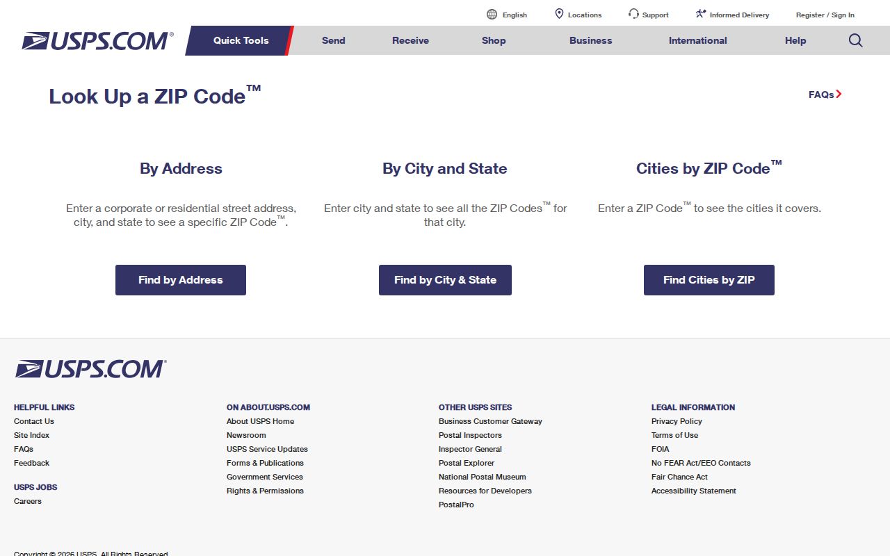 Erie County ZIP code directory USPS address lookup